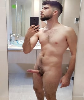 Horny nude guy