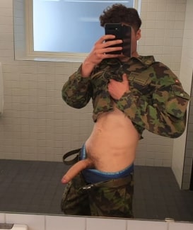 Army boy with a big cock