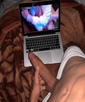 Guy watching porn