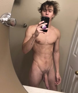 Nude guy with a long cock