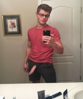 Big penis out of shorts