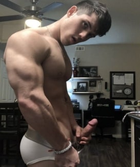 Muscle boy with hard cock