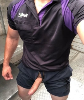 Big hard cock sticking out