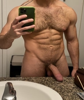Hairy hunk with a big cock