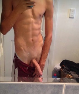 Smooth shaved long cock