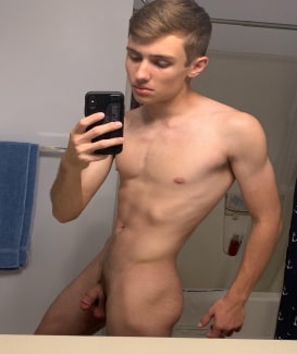 Nude boy with a soft cock