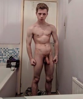 Nude boy with a fat cock